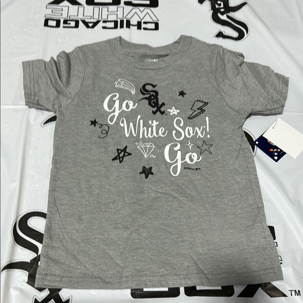 NWT genuine merchandise girls go white Sox top